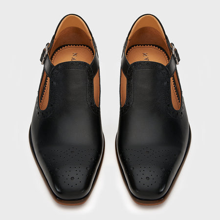 Bagh Brogue | Black Leather