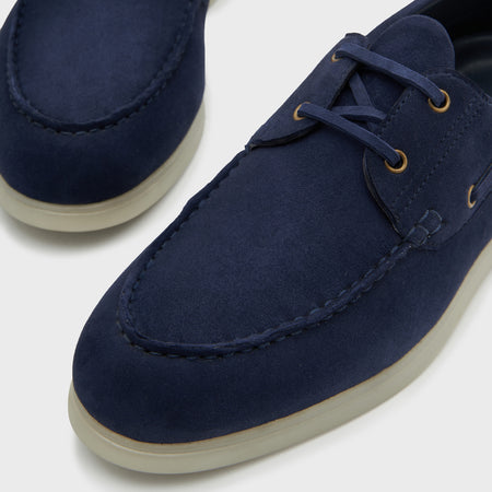 Boat Shoes | Deep Blue Suede