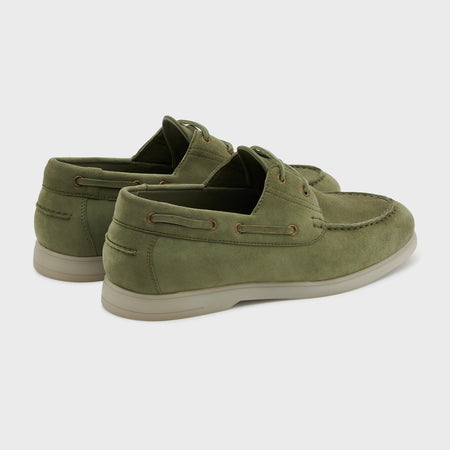 Boat Shoes | Olive Suede