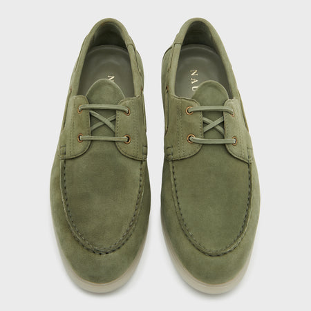 Boat Shoes | Olive Suede