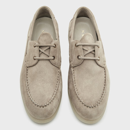 Boat Shoes | Stone Suede