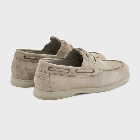 Boat Shoes | Stone Suede