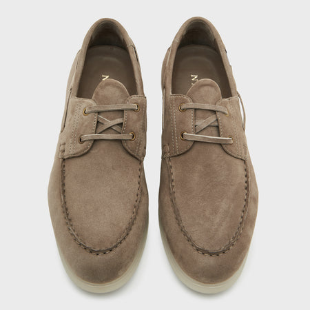 Boat Shoes | Taupe Suede