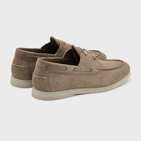 Boat Shoes | Taupe Suede