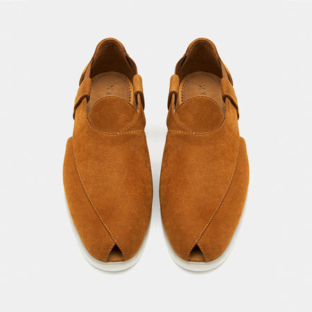 Summer Peshauri | Light Tan Suede