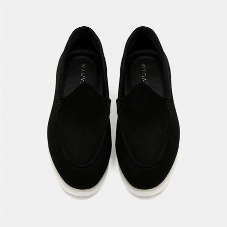 Nagra Loafer | Solid Black Suede