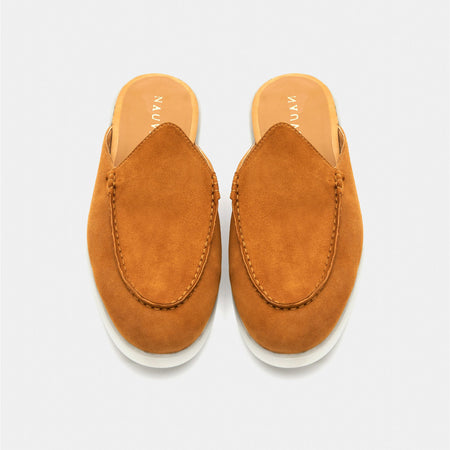 Nagra Mule | Light Tan Suede