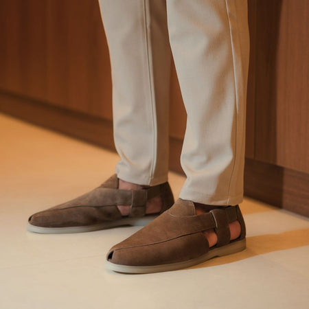 Summer Peshauri | Khaki Suede
