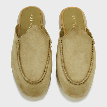 Nagra Mule | Sage Green Suede
