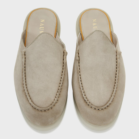 Nagra Mule | Stone Suede