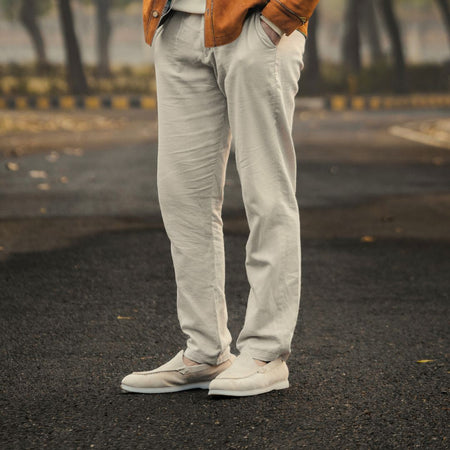 Nagra Loafer | Stone Suede