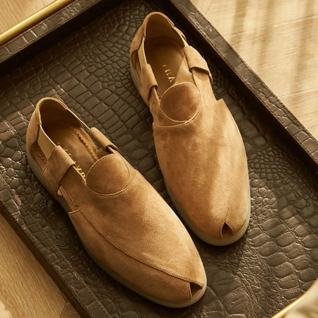 Summer Peshauri | Warm Sand Suede