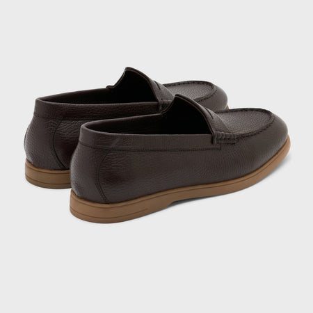 Penny Loafer | Dark Brown Milled Leather