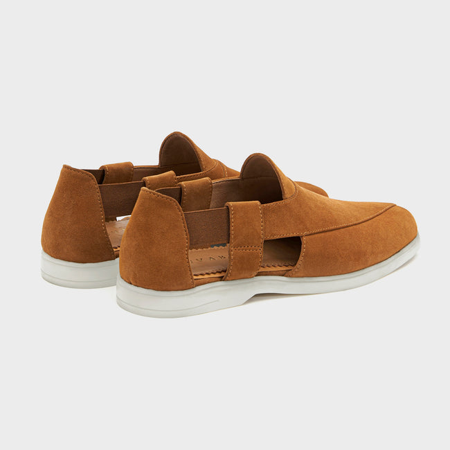 Summer Peshauri | Light Tan Suede