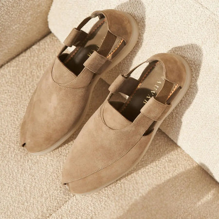 Summer Peshauri | Taupe Suede