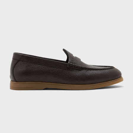 Penny Loafer | Dark Brown Milled Leather