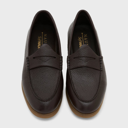 Penny Loafer | Dark Brown Milled Leather