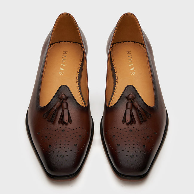 Nagra Tassel & Brogue | Choco Brown Leather