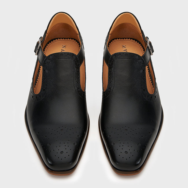 Bagh Brogue | Black Leather