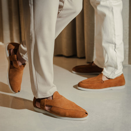 Summer Peshauri | Light Tan Suede