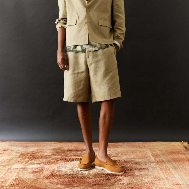 Nagra Loafer | Light Tan Suede