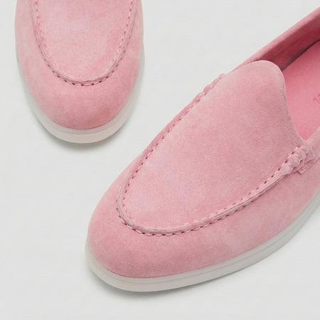 Nagra Loafer | Powder Pink Suede