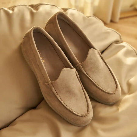 Nagra Loafer | Stone Suede