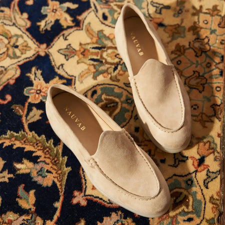 Nagra Loafer | Stone Suede