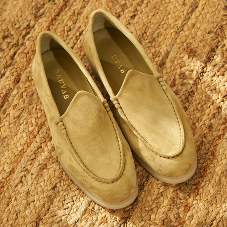 Nagra Loafer | Sage Green Suede