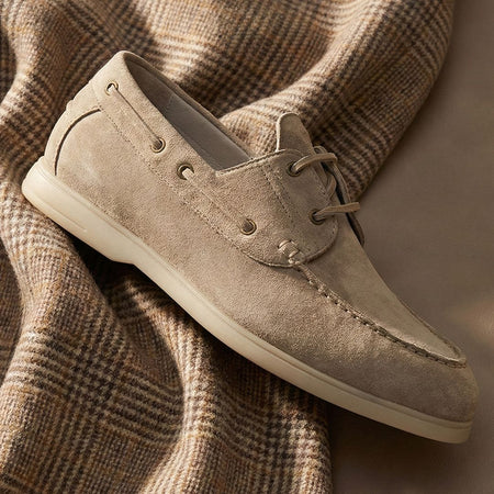 Boat Shoes | Stone Suede