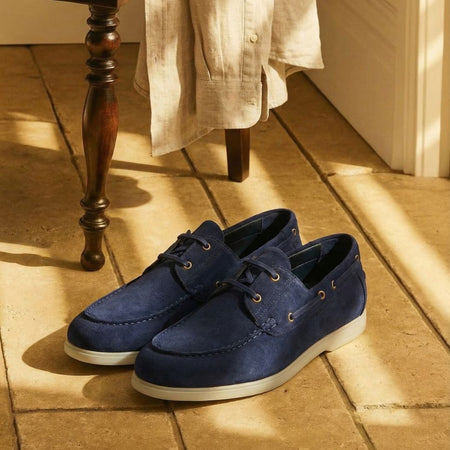Boat Shoes | Deep Blue Suede