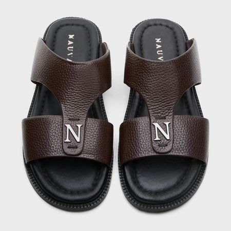 Arba Chappal | Dark Brown Milled Leather