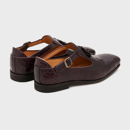 Bagh | Deep Wine Croco Leather