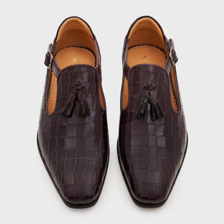 Bagh | Deep Wine Croco Leather