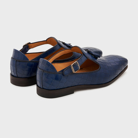 Bagh | Galaxy Blue Croco Leather