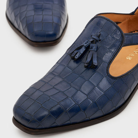 Bagh | Galaxy Blue Croco Leather