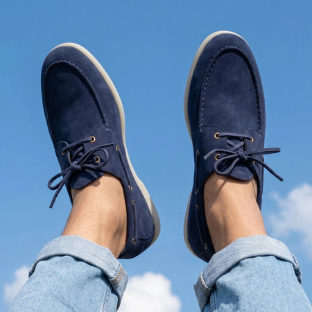 Boat Shoes | Deep Blue Suede