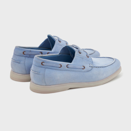 Boat Shoes | Aqua Suede