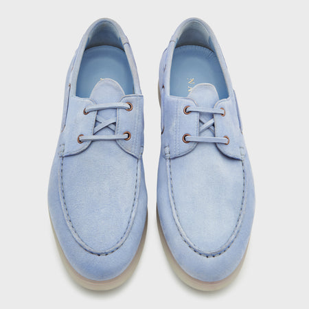 Boat Shoes | Aqua Suede
