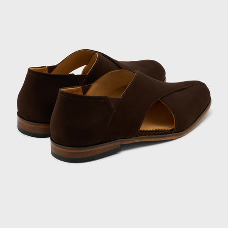 Classic Peshawari | Dark Chocolate Suede
