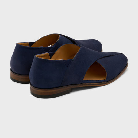 Classic Peshawari | Deep Blue Suede