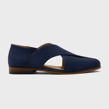 Classic Peshawari | Deep Blue Suede