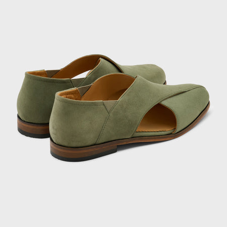 Classic Peshawari | Olive Suede