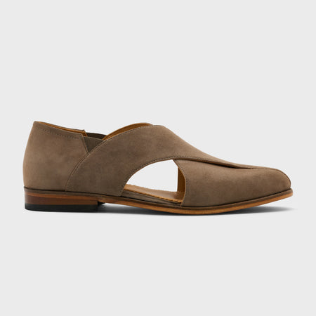 Classic Peshawari | Taupe Suede