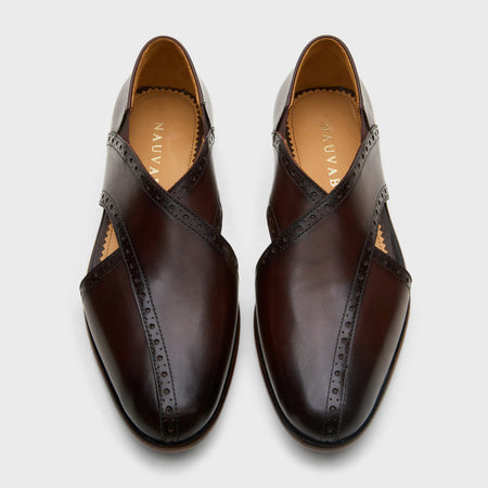 Classic Peshawari Brogue | Choco Brown Leather