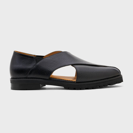 Classic Peshawari (EVA Sole) | Black Milled Leather