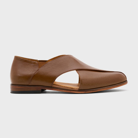 Classic Peshawari | Tan Milled Leather