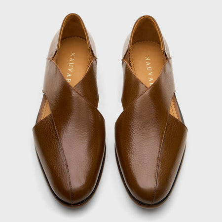 Classic Peshawari | Tan Milled Leather