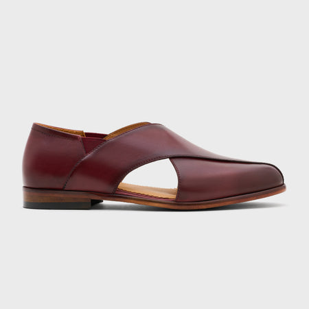 Classic Peshawari | Burgundy Leather