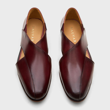 Classic Peshawari | Burgundy Leather